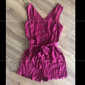 Maroon tank romper